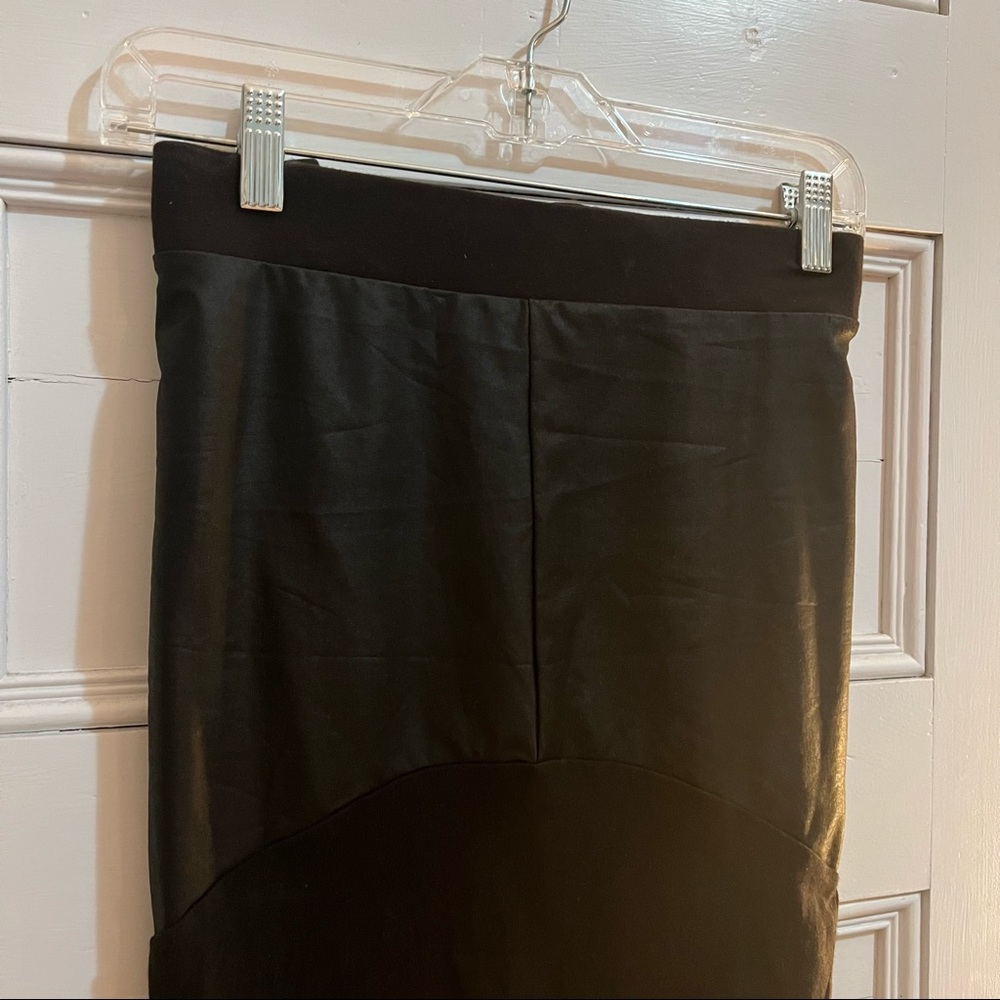 Universal Standard petite pencil skirt with leather detail size s